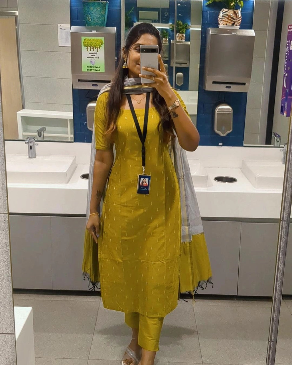 Shrungar Yellow Pure Cotton Suit Set