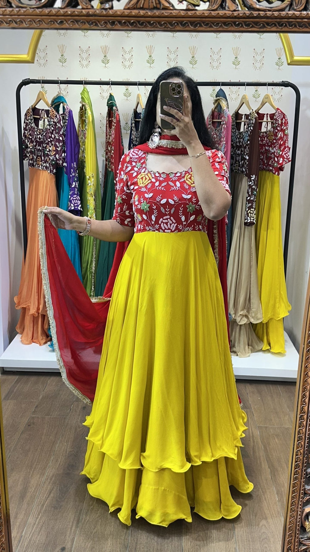 Nitya – Red & Yellow