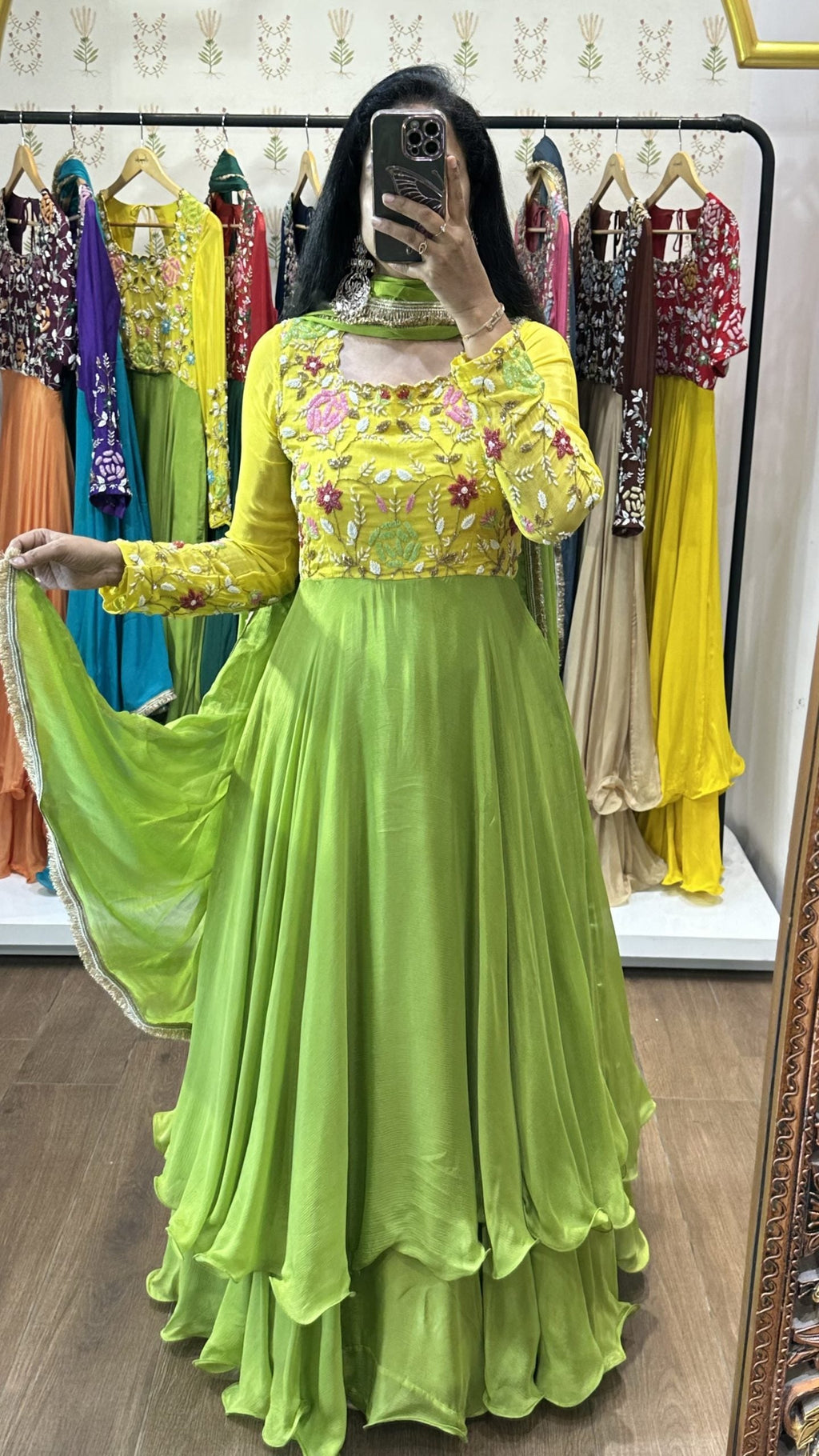 Nitya – Yellow & Green