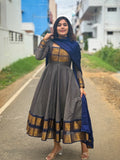 Sathiya Anarkali Pure Kanchi Cotton With Dupatta Georgette Silk