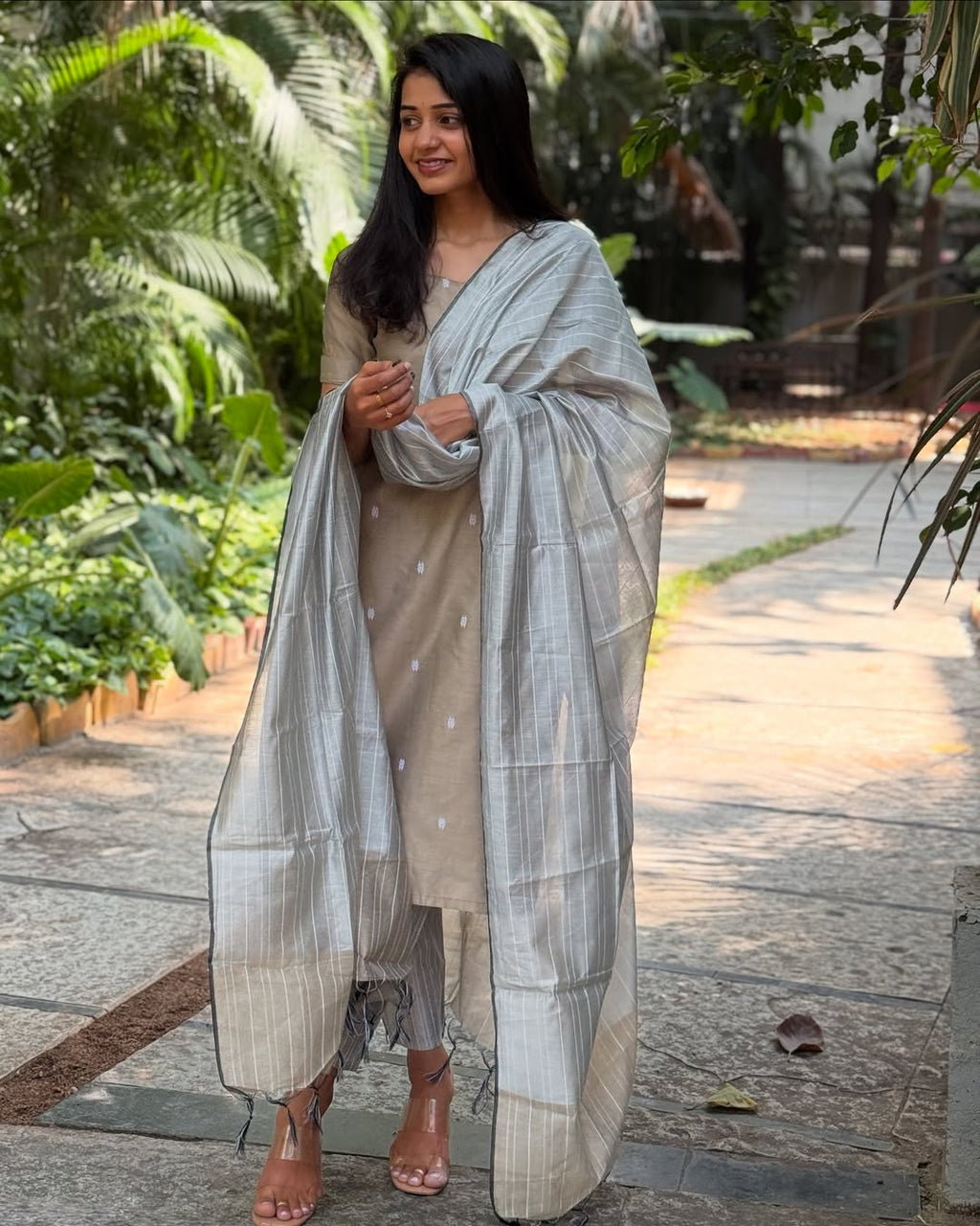 Silk Kurti With Beautiful Neckline Suit Set