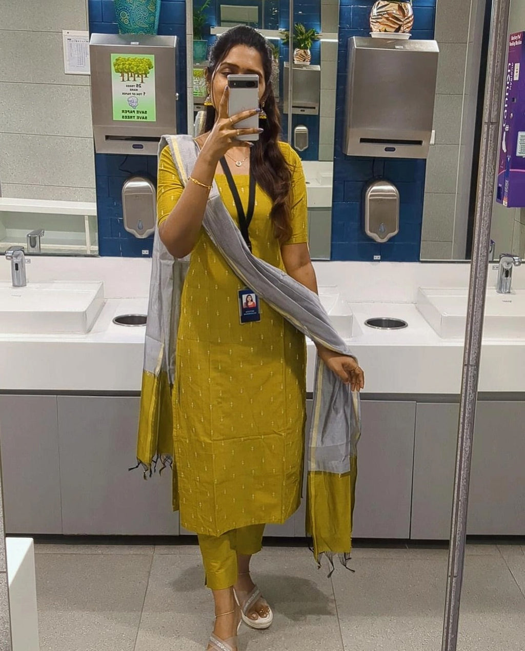 Shrungar Yellow Pure Cotton Suit Set