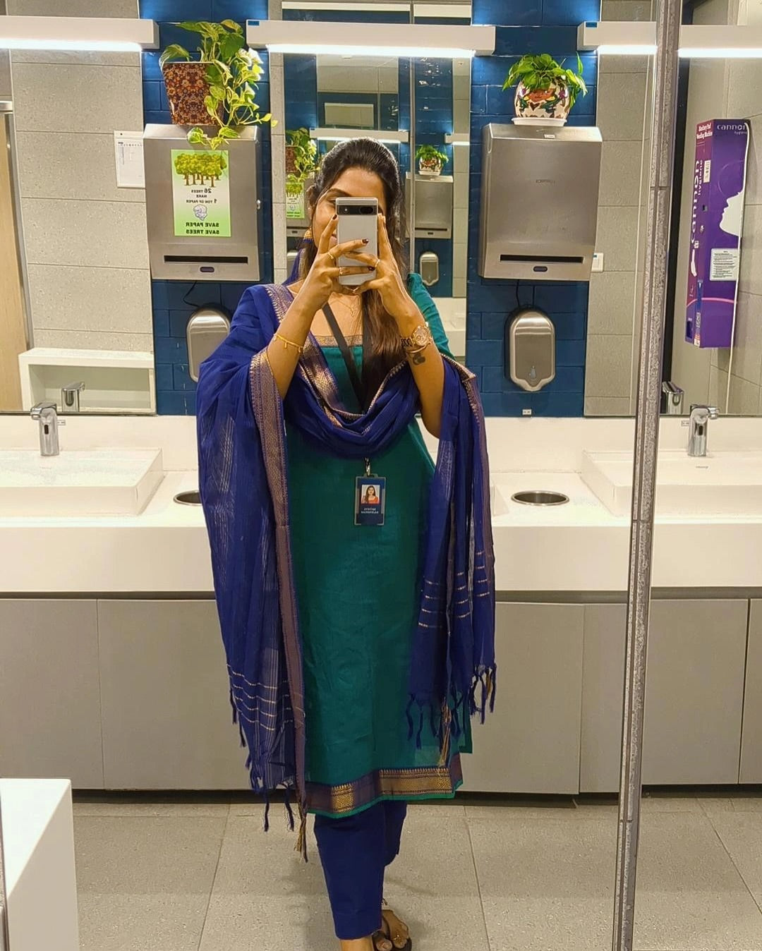 Sharanya Beautiful Pure Cotton Kurti With Dupatta