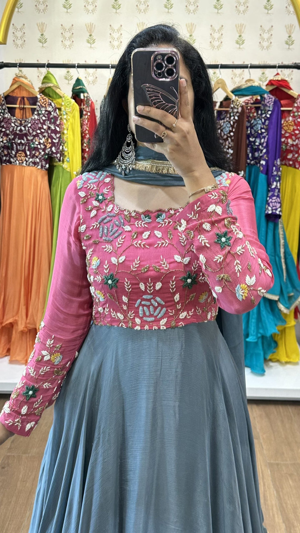 Nitya – Pink & Gray