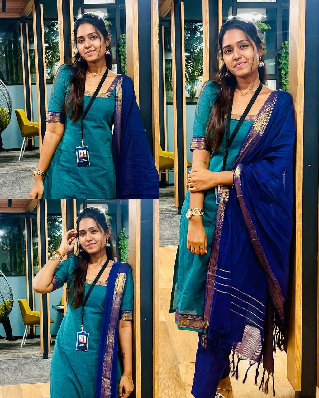 Sharanya Beautiful Pure Cotton Kurti With Dupatta