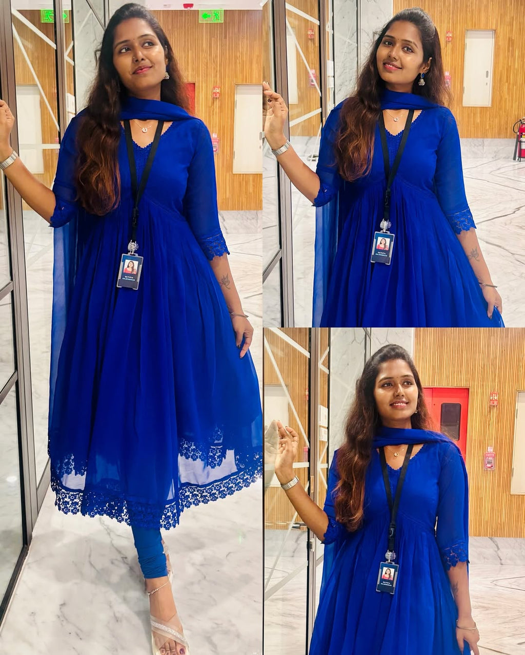 Beautiful Pure Georgette Kurti With Dupatta