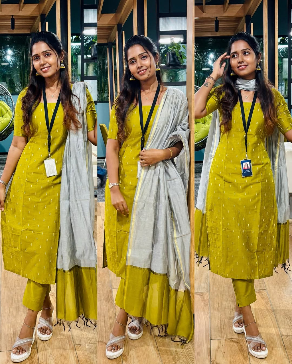 Shrungar Yellow Pure Cotton Suit Set